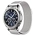 Produktbild SUNDAREE Gear S3 Classic/Galaxy Watch 46MM Armband,22MM Milanese Metall Eelstahl Armband Ersatz Strap Uhrenarmband für Samsung Galaxy Watch 46MM/Samsung Gear S3 Classic/Frontier(S3 Silber Milanese)