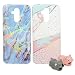 Produktbild 2X Handy Silikonhülle für Huawei Mate20 lite, Stoßfest Schutz Tasche Weich TPU Gel Bumper Etui Dünn Cover Case (Zweifarbig Hellblau) Kratzfest Anti Fingerabdruck, mit 2 Tier Kable