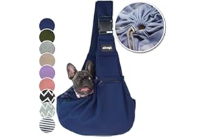 NATUYA Transportador de cachorros para perros pequeños, bolsa de paseo para perros pequeños, correa de hombro ajustable, bolsillo con cremallera, cinturón de seguridad, cubierta de malla transpirable,