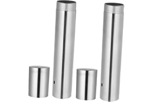 NUOBESTY Boîte À Cylindre En Acier Inoxydable 11.8 Pouces Tube Rangement Rigide Pour Certificats Diplômes Documents Bureau Maison