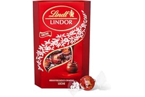 Lindt bombones LINDOR CORNET chocolate con leche, delicioso bombón con interior de chocolate cremoso, 337 g, aproximadamente 26 bombones