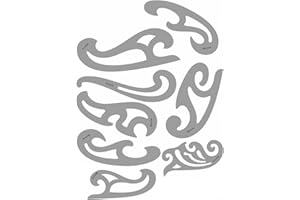 BOCIANELLI Schablonen für französisches Schiff, Kurven, Zeichnen, Zeichnen, Schneidern, Schneidern, 8 Stück