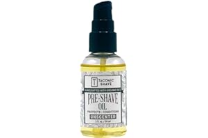 Taconic Shave Premium All Natural Pre-Shave Oil (2 Oz.) - Unscented - Made In The USA