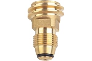 Propan adapter till mässing gas tank anslutning | Verktygsfri installation möjliggör snabb, säker anslutning till campingspisar och grillar.