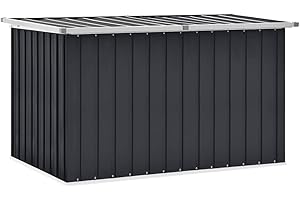 vidaXL Caja de Almacenaje para Jardín, Arcón Exterior de Ordenación, Baúl de Almacenamiento, Caja Grande para Terraza, Gris Antracita 149x99x93 cm