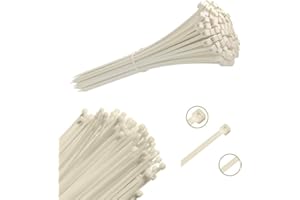 Viceree 100 Bridas Plastico Universales BLANCO – 3.6x200mm- Bridas Para Cables Duraderas Y Resistentes – Bridas De Plastico Para Organización Y Gestión De Cables, Bridas Blanco