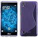 Produktbild PhoneNatic Case für LG X Skin Hülle Silikon lila S-Style + 2 Schutzfolien