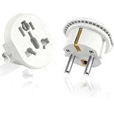 UK Plug Adapter, 2PCS Universal Plug Adapter | Compatible With Most European Countries, Converter Plugs USA, EU, UK, Australi