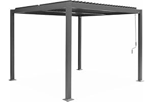 ALICE'S GARDEN sweeek Pergola bioclimatica 3x3m Alluminio e Acciaio, lamelle orientabili