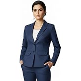 TrendArc Women's Formal Blazer, Regular Fit, Single-Breasted, Notch Lapel, Full Sleeve, Professional Office Wear