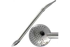 GAUCHO BRUNO Bombilla Stile Brasiliano (Bomba) Extra Grande in acciaio inox