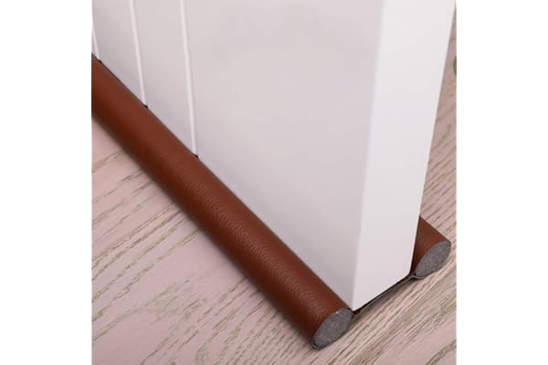 96cm Flexible Porte Bande d'étanchéité inférieure Garde scellant Bouchon Coupe-Froid Vent poussière bloqueur (2, Marron)