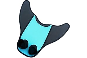 Gereton One-piece Mermaid Fins, Swim Monofin for Kids/Adults, Girls Mermaid Tail for Swimming Mermaid Foot Fin Training, Swimming Training Fins for Kids and Adults, Blue