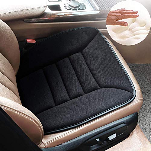 Big Ant Sitzauflagen Auto Sitzkissen Auto Memory Foam Sitzkissen Weiche Stuhlkissen Autositzbezug zum Hause im Büro(Schwarz 1-Stück)