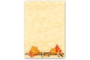 PAPER-MEDIA Papel de carta ORO DE OTOÑO - 50 Hojas formato DIN A5