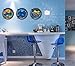 Moolecole 3X New Three-dimensional Submarine Wall Stickers Underwater Wallpaper Children's Room Decoration Stickers Living Room Bedroom Wall Stickers Waterproof Removable Wall Sticker Wall Poster