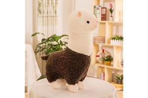 Zinsale Linda Alpaca Juguete Suave Muñeca de Oveja Almohada de Peluche de Felpa Peluches (Marrone, 28cm)