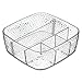 Produktbild InterDesign 55050EU Rain Kosmetik-Organizer mit herausnehmbarem Teiler für Waschtisch/Schrank, Pflegeprodukte, Plastik, clear, 16,51 x 16,51 x 6,35 cm