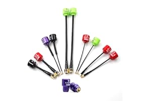 SPARKHOBBY Mini 4 antenne 5,8g 2,8dbi RHCP SMA/rp-SMA/mmcx/antenne UFL pour Drones de Course émetteur récepteur rc (Long RPSMA Rouge)