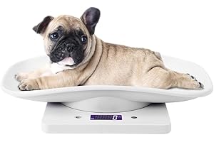 ZERODIS Bilancia per Animali Domestici 10kg/1g Strumento di Misura Digitale per Cani di Piccola Taglia Bilancia da Cucina Elettronica per Bambini Piccoli Cuccioli di Gatto