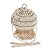 Produktbild Peggy Gu Nacht Party Taschen Damen Ball Muster Drill mit Perlen Abendtasche Clutch Bag für Braut Hochzeit Cocktail Handtasche Prom Bag Abend Kupplungen Geldbörsen (Farbe : Golden)