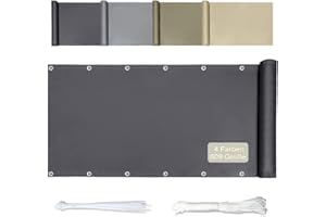 KUZRZNH Balkonabdeckung, 80 x 800cm Balkonumspannung Blickdichte Stoff Wind und UV-Schutz, Balkonverkleidung für Balkongeländer Garten, Balkon Abdeckung Wasserdicht Ohne Bohren