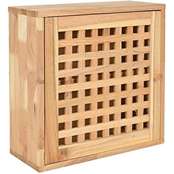 ts-ideen Medizinschrank Badschrank Badregal aus massivem Walnussholz