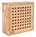 Produktbild ts-ideen Medizinschrank Badschrank Badregal aus massivem Walnussholz Gitterdesign Arznei Schrank