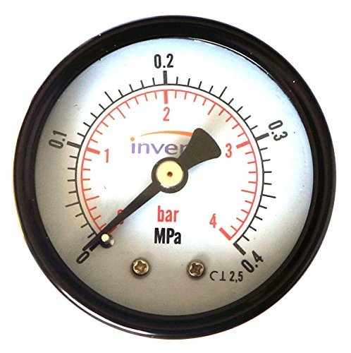 Plomería INDUSTRIAL 50mm Hidráulico Manómetro Manómetro 4 bar 1/4" TRASERO invena