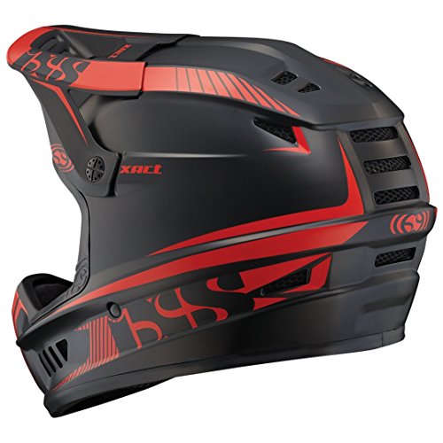 IXS Downhill-MTB Helm Xact Schwarz/Fluo Rot - 5