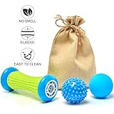 Plantar Fasciitis Foot Massage Roller, Massage Balls for Plantar Fascitis, Massage Roller Designed for Plantar Fasciitis with Massage Ball Relieving Pain Promoting Blood Circulation (Blue)
