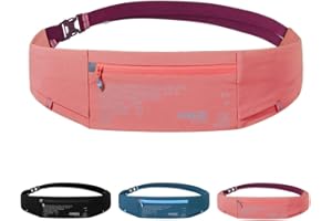 WELLWISE Men Women Waterproof Running Belts with Bottle,Adjustable Water Bottle Running Hands Free, Large Phone Running Belt with Water Bottle fit 6.8Inch Phone (Pink)