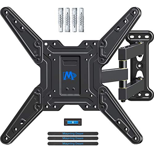 Mounting Dream Supporto da Parete per TV Girevole Inclinabile Staffa per Molti Televisori da 66-140cm (26-55 Pollici) a Schermo Piatto a LED, LCD, OLED Fino a 27kg, Max. VESA 400x400mm