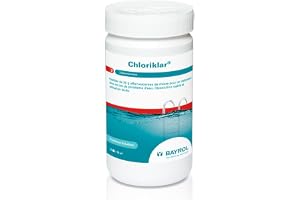 BAYROL Kloriklar – snabblösliga klortabletter 20 g/klortabs 20 g med mycket hög aktiv klor-halt – organiskt – 1 kg