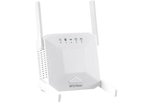 GUBBETT 2023 Neuestes WLAN Verstärker WLAN Repeater 1200Mbit/s, Dualband 5GHz & 2.4GHz WiFi Repeater Unterstützung WPS, WiFi Booster Kompatibel Allen WLAN Geräten