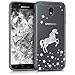 Price comparison product image kwmobile Case for Samsung Galaxy J5 (2017) DUOS - TPU Silicone back cover case mobile phone protective case - Clear cover Design Unicorn silver transparent