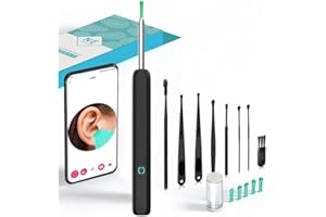 VAPELUXE PHARMALUXE Otoscopio, Ear Wax Remover, Otoscopio Limpiador de Oídos, Endoscopio Limpia Oidos, Limpiador de Oidos Cera con Camara, Limpia Oidos Cera Adultos, Oidos Limpieza, Limpia Oidos con Camara