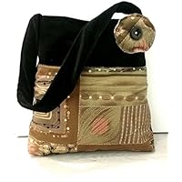 Schultertasche Samt und Batik- handmade in italy