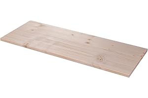 BOOMET Lot de 2 étagères en bois d'épicéa, 80 cm de large, 19 mm de large, 20-50 cm de profondeur, dimensions : 80 x 25 cm (l x p)