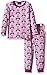 Maxomorra Unisex Baby WI5B-M090 Long Sleeve Penguin Pink 86/92 Animal Print Pyjama Set, Black (Black/Pink), 18-24 Months (Manufacturer Size:86/92)