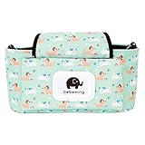 Multiusos - Estos organizadores del cochecito también se pueden utilizar como carrito de un coche y bolsa de pañales pequeños. también se puede conectar a su bicicleta, silla de ruedas o coche.