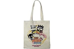 COTTON DIVISION bawełna podział TOTE BAG HELLO KITTY X NARUTO "GROUP", REFERENCJA : LUHELONASB002, ECRU, 38 X 40 cm