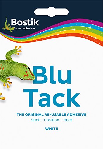 Bostik 30803836 Blu-Tack  - Pegatina original reutilizable, Blanco, 1 unidad