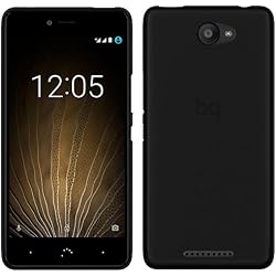 TBOC Funda de Gel TPU Negra para bq Aquaris U - bq Aquaris U Lite (5.0 Pulgadas) de Silicona Ultrafina y Flexible