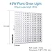 Produktbild Lampwin LED Pflanzenlampe Vollspektrum Wachsen Licht 45W 225 LEDs, Zimmerpflanzen Wachstumslampe, Pflanzen Panel Beleuchtung für Hydroponic Gewächshaus Gartenarbeit Gemüse Blooming Growbox (6 Farben: Rot: 153, Blau: 34, Weiß: 24, Oran: 10, UV: 2, IR: 2)