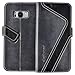 Produktbild elephones Handy Hülle Samsung Galaxy S8 Hülle mit Kartenfächer Standfunktion Geldscheinfach Magnetverschluss Handy Tasche Samsung Galaxy S8 Schutzhülle Flip Case Cover Grau