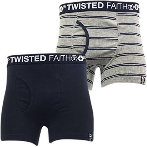 Mens Twisted Faith Underwear Boxer Pants Pack of 2 S M L XL 30 32 34 36