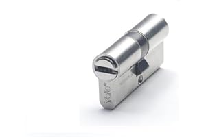 YALE SECURITY Yale, YL63060HN, Cilindro de Seguridad, YL6, Leva Larga, Llave - Llave, Niquelado, 30 x 60 mm