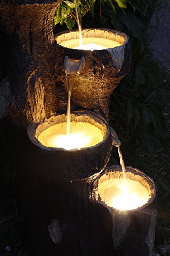 Gartenbrunnen „Baumstamm“ 120 cm mit LED Beleuchtung Springbrunnen Brunnen NEU - 7