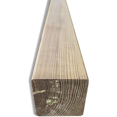 Palo In Legno Impregnato 8x8x250cm Con Punta - Per Recinzioni Fai Da Te In Giardino - Foto 3